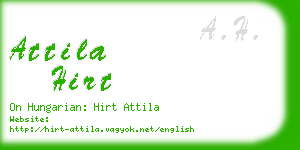 attila hirt business card
